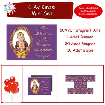 Altı Ay Kınası Mor Gold Konsept Mini Set 