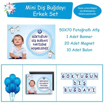 Diş Buğdayı Nazar Boncuklu Parti Seti Mini Set 