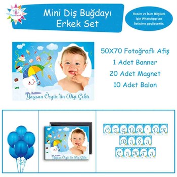 Diş Buğdayı Şemsiyeli Diş Parti Seti Mini Set 