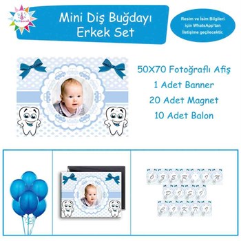Diş Partisi Gülümseyen Diş Süslemesi Seti Mini Set 