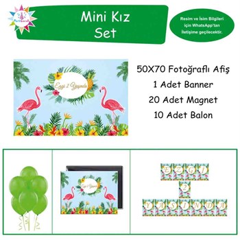 Doğum Günü Mavi Filamingo  