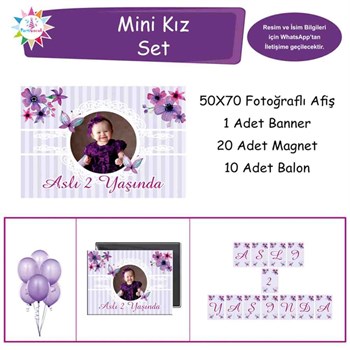 Doğum Günü Mor Kelebek   