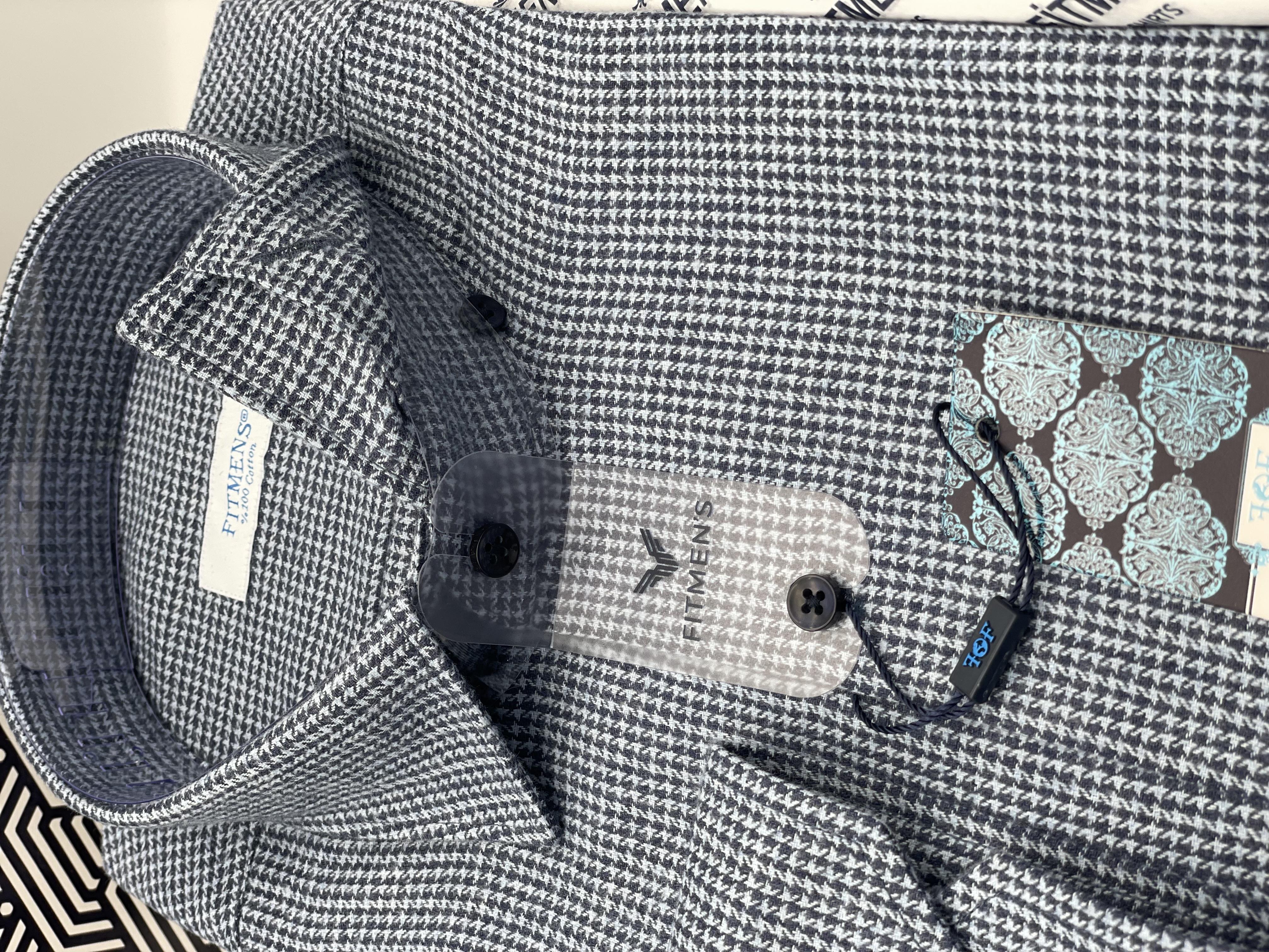 Klasik Uzun Kol Kışlık %100 Cotton Ekoseli Oduncu Yaka Düğmeli Pamuklu Hediye Kutulu Erkek Gömlek FS-001989 - Açık Mavi