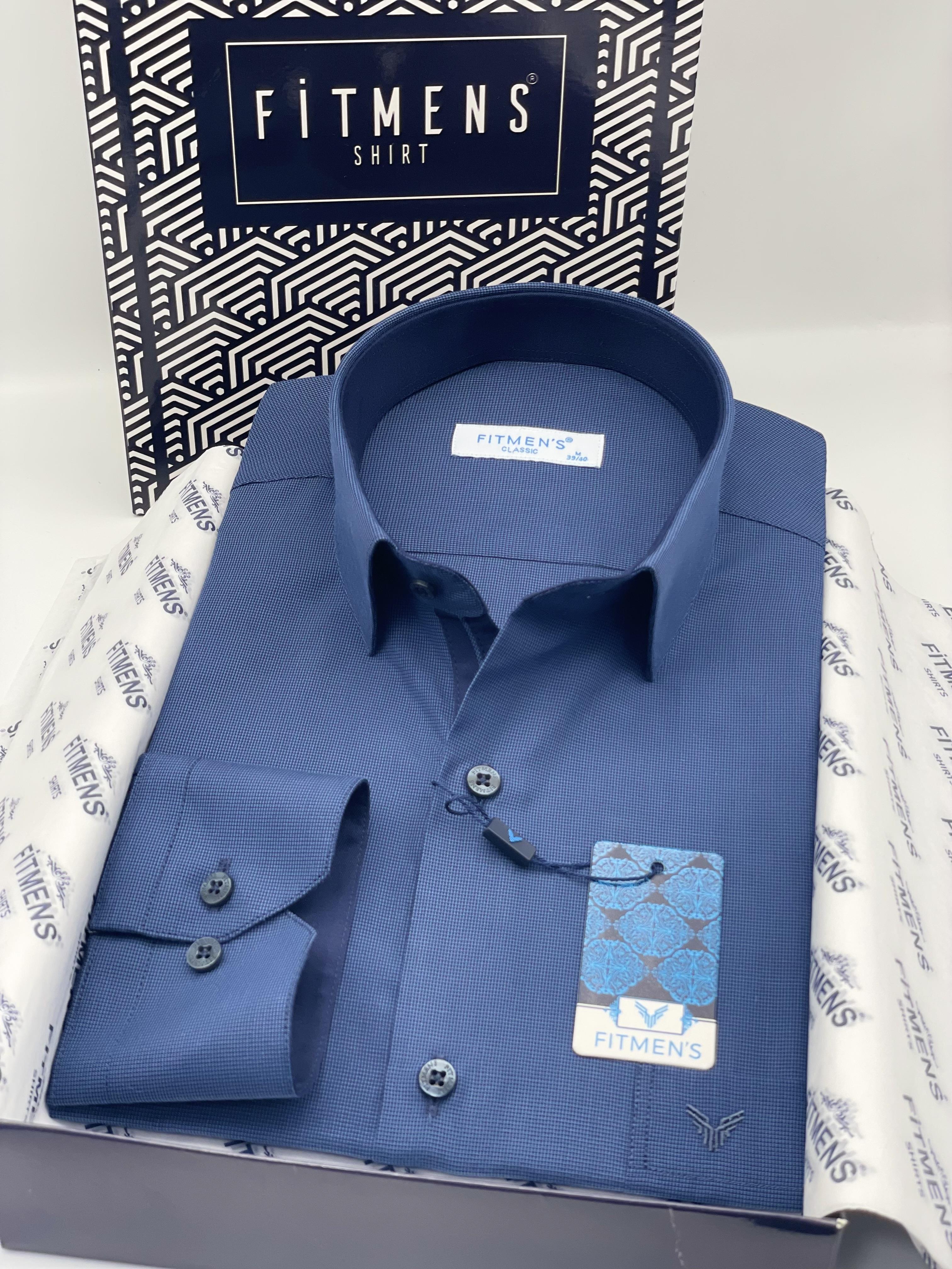 Klasik Uzun Kol Filafil Pitikareli Swift Hediye Kutulu Erkek Gömlek FS-001263 - Lacivert