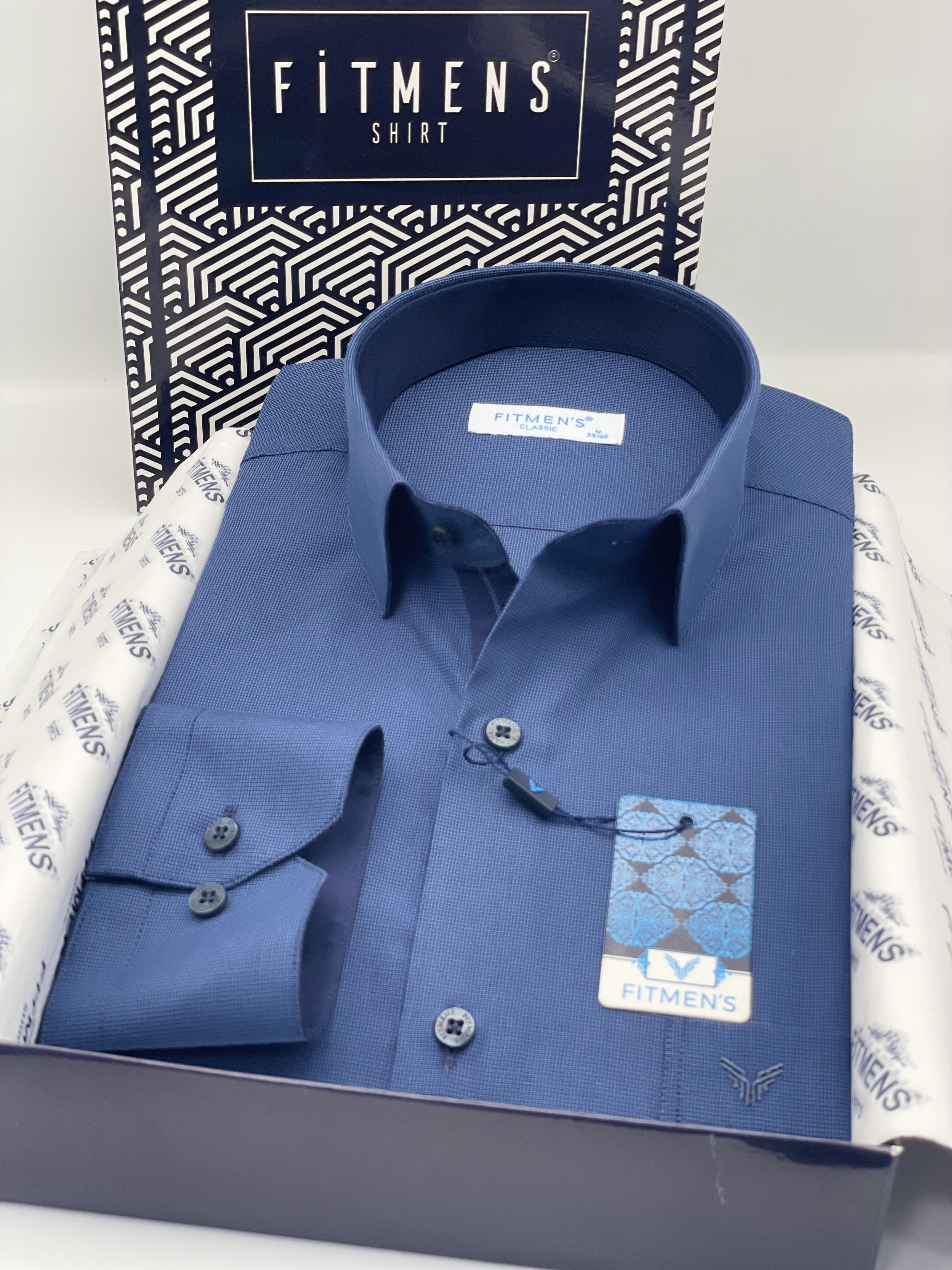 Klasik Uzun Kol Filafil Pitikareli Swift Hediye Kutulu Erkek Gömlek FS-001263 - Lacivert
