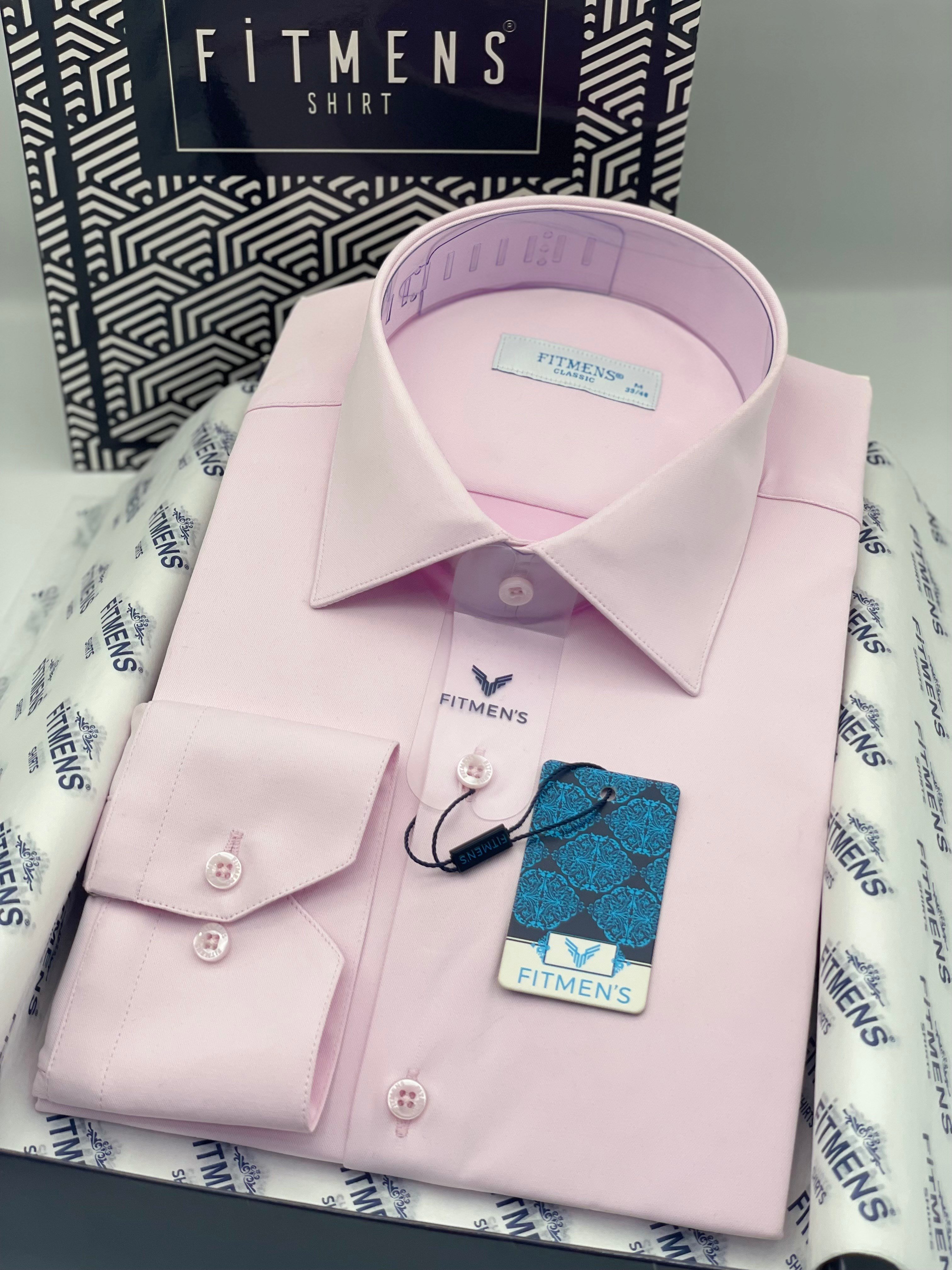 Klasik Uzun Kol Cepsiz Likralı Rahat Kumaş Erkek Gömlek FS-004517 - Pembe