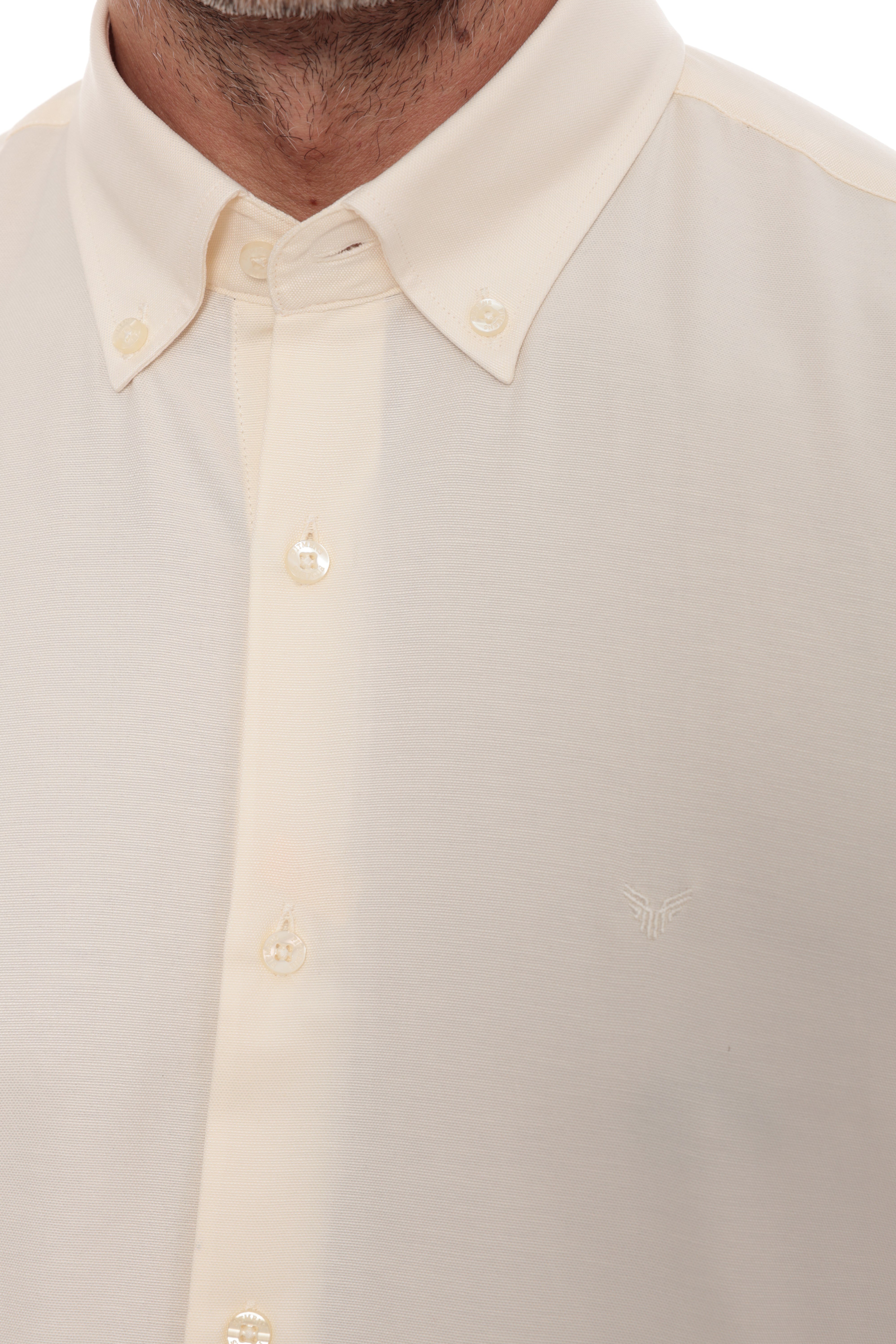 Slim Fit Uzun Kol Pamuklu Hediye Kutulu Kolay Ütülenebilir Erkek Gömlek FS-002225 - Krem