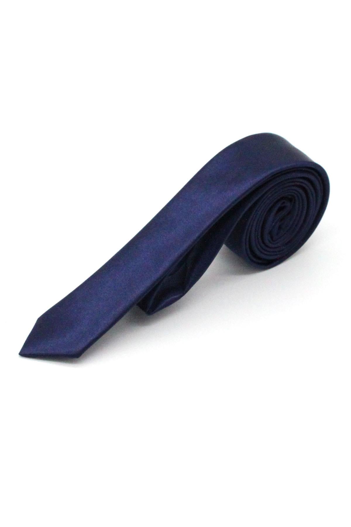 Erkek Mendilsiz Düz Kravat FS-001868 - Lacivert