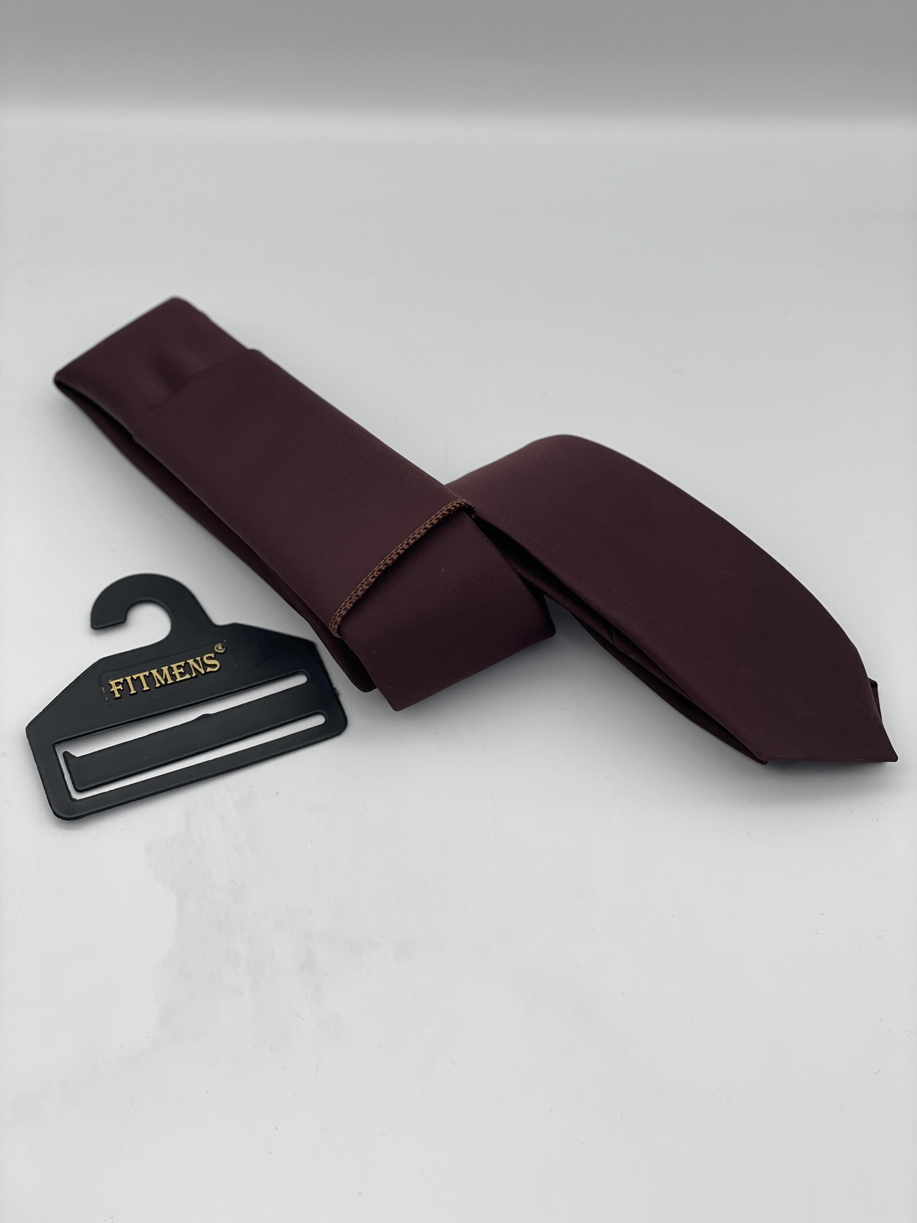 Erkek Kravat Mendil Seti FS-001866 - Bordo