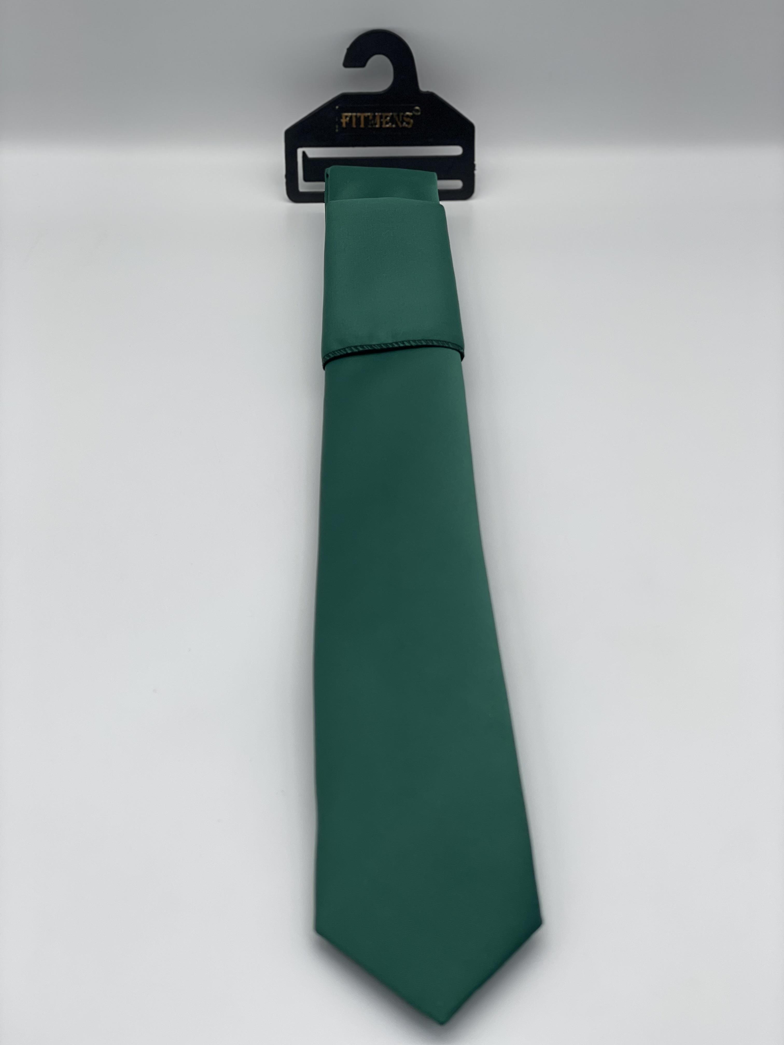 Erkek Kravat Mendil Seti FS-001866 - Yeşil