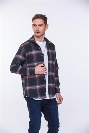 Oversize Yeni Sezon Gömlek Yaka Pamuklu Oduncu Hediye Kutulu Erkek Gömlek FS-002204 - Yeşil