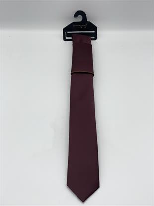 Erkek Kravat Mendil Seti FS-001866 - Bordo