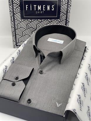 Klasik Uzun Kol Filafil Pitikareli Swift Hediye Kutulu Erkek Gömlek FS-001263 - Siyah Beyaz