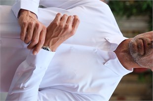 Slim Fit Uzun Kol Pamuklu Hediye Kutulu Kolay Ütülenebilir Erkek Gömlek FS-002225 - Beyaz