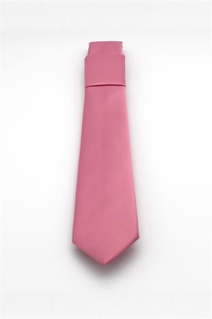 Erkek Kravat Mendil Seti FS-001866 - Pembe