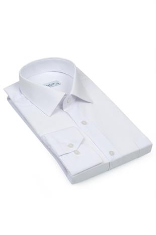 Klasik Uzun Kol Terry Cotton Hediye Kutulu Erkek Gömlek FS-001367 - Beyaz