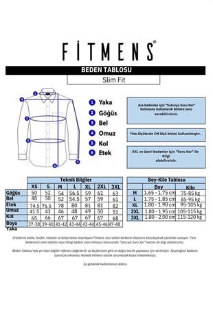 Hakim Yaka Slim Fit Keten Hediye Kutulu Erkek Gömlek FS-003042 - Lacivert