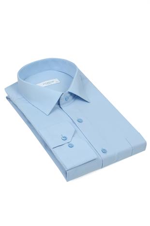 Klasik Uzun Kol Terry Cotton Hediye Kutulu Erkek Gömlek FS-001367 - Mavi