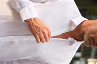 Slim Fit Uzun Kol %100 Keten Nefes Alabilen Kumaştan Hediye Kutulu Erkek Gömlek FS-004170 - Beyaz