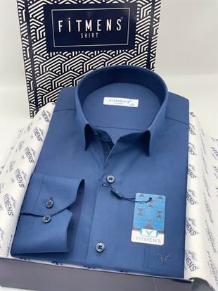 Klasik Uzun Kol Filafil Pitikareli Swift Hediye Kutulu Erkek Gömlek FS-001263 - Lacivert