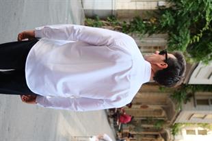 Slim Fit Uzun Kol Pamuklu Hediye Kutulu Kolay Ütülenebilir Erkek Gömlek FS-002225 - Beyaz