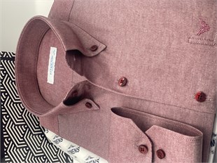 Klasik Uzun Kol Pamuklu Yaka Düğmeli Hediye Kutulu Kolay Ütülenebilir Erkek Gömlek FS-003897 - Bordo