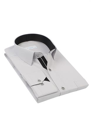 Klasik Uzun Kol Filafil Pitikareli Swift Hediye Kutulu Erkek Gömlek FS-001263 - Gri