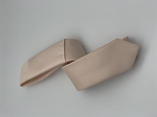 Erkek Kravat Mendil Seti FS-001866 - Ekru