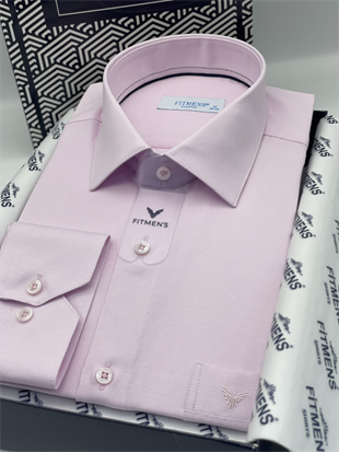 Klasik Uzun Kol Oxford Hediye Kutulu Kolay Ütülenebilir Erkek Gömlek FS-001254 - Pembe