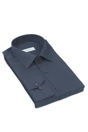 Klasik Uzun Kol Terry Cotton Hediye Kutulu Erkek Gömlek FS-001367 - Lacivert