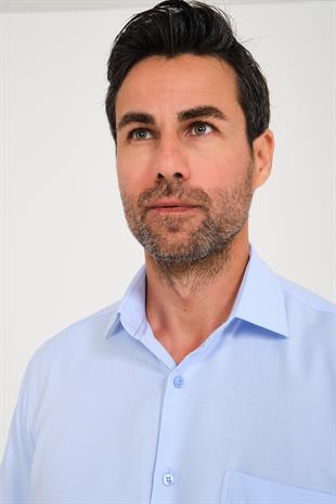 Klasik Kısa Kol Oxford Hediye Kutulu Erkek Gömlek FS-001200 - Açık Mavi