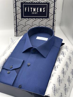 Klasik Uzun Kol Filafil Pitikareli Swift Hediye Kutulu Erkek Gömlek FS-001263 - Lacivert
