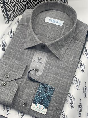 Klasik Uzun Kol Keten Yaka Alttan Düğmeli Hediye Kutulu Erkek Gömlek FS-003686 - Siyah