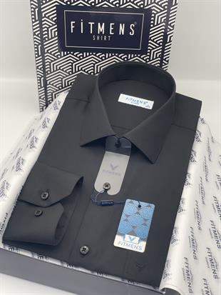 Klasik Uzun Kol Filafil Pitikareli Swift Hediye Kutulu Erkek Gömlek FS-001263 - Siyah
