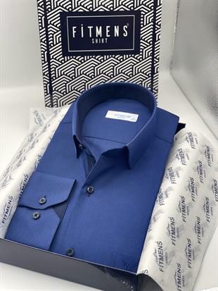 Klasik Uzun Kol Filafil Pitikareli Swift Hediye Kutulu Erkek Gömlek FS-001263 - Lacivert