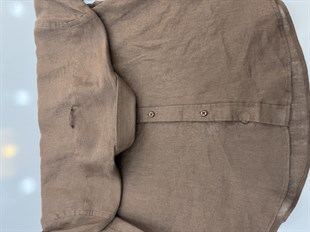Slim Fit Uzun Kol %100 Keten Nefes Alabilen Kumaştan Hediye Kutulu Erkek Gömlek FS-004170 - Kahverengi
