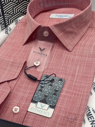 Klasik Uzun Kol Keten Yaka Alttan Düğmeli Hediye Kutulu Erkek Gömlek FS-003686 - Bordo