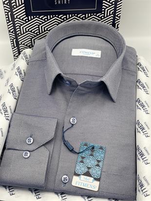 Klasik Uzun Kol Oxford Hediye Kutulu Kolay Ütülenebilir Erkek Gömlek FS-001254 - İndigo