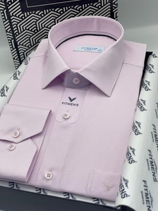 Klasik Uzun Kol Oxford Hediye Kutulu Kolay Ütülenebilir Erkek Gömlek FS-001254 - Pembe