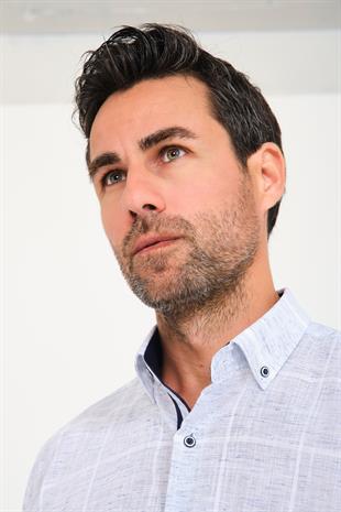 Klasik Kısa Kol Büyük Kare Flam Keten Düğmeli Yaka Hediye Kutulu Erkek Gömlek FS-000714 - Lacivert