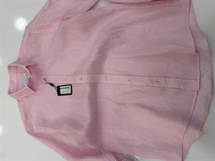 Slim Fit Uzun Kol %100 Keten Nefes Alabilen Kumaştan Hediye Kutulu Erkek Gömlek FS-004170 - Pembe