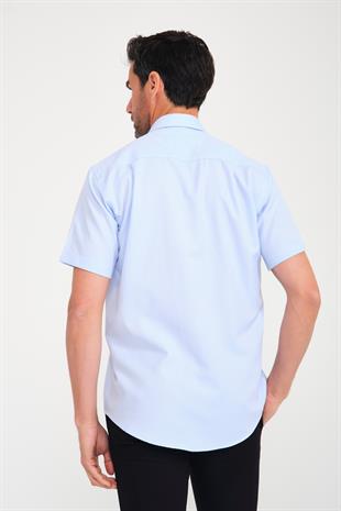Klasik Kısa Kol Oxford Hediye Kutulu Erkek Gömlek FS-001200 - Açık Mavi