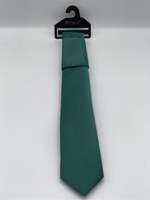 Erkek Kravat Mendil Seti FS-001866 - Yeşil