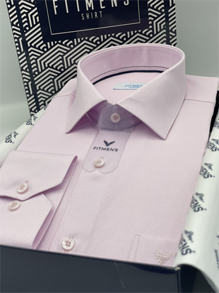 Klasik Uzun Kol Oxford Hediye Kutulu Kolay Ütülenebilir Erkek Gömlek FS-001254 - Pembe
