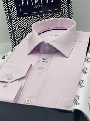 Klasik Uzun Kol Oxford Hediye Kutulu Kolay Ütülenebilir Erkek Gömlek FS-001254 - Pembe