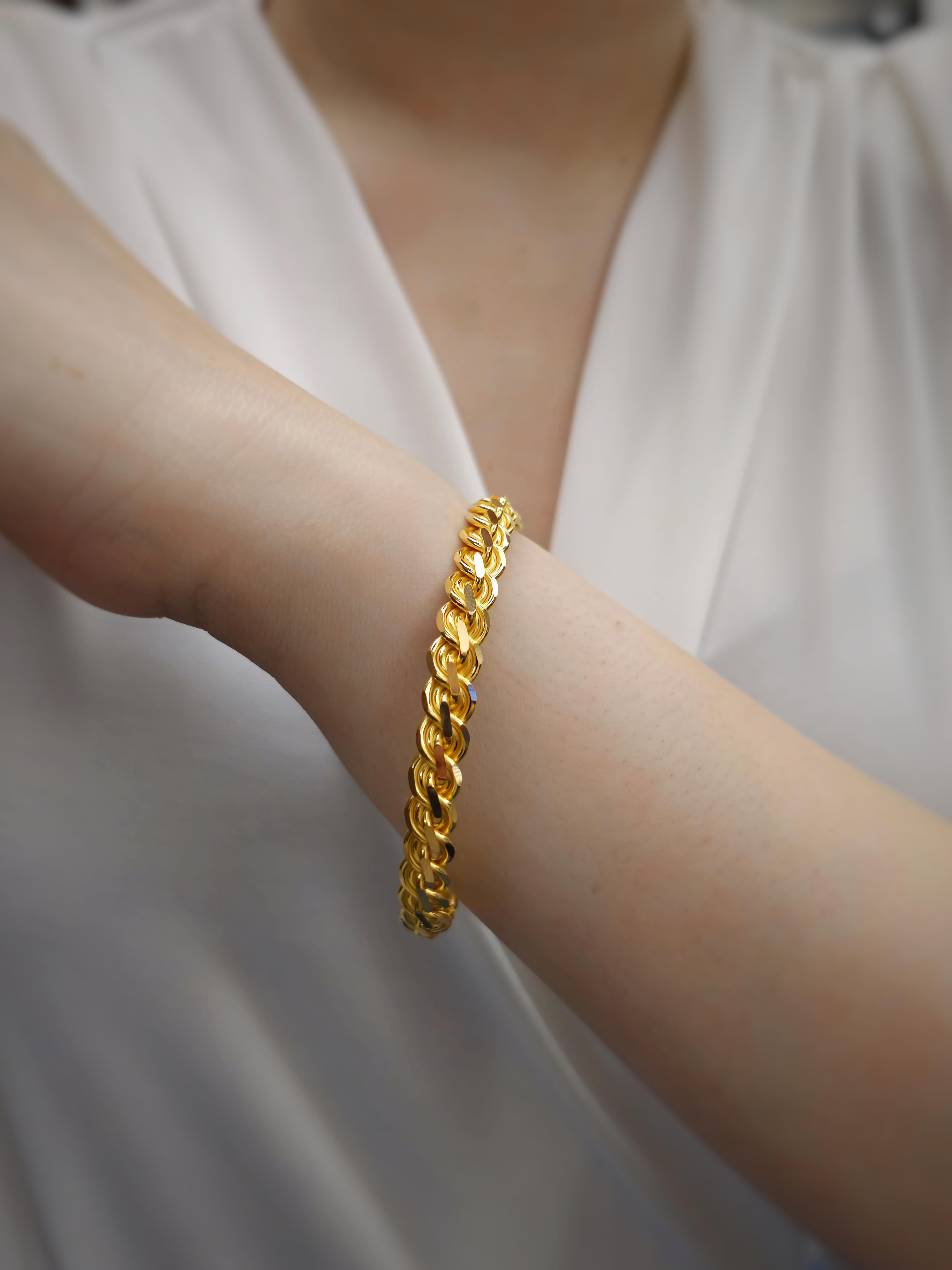 40.00 GR ALTI TELLİ EL ÖRGÜSÜ ALTIN BİLEZİK