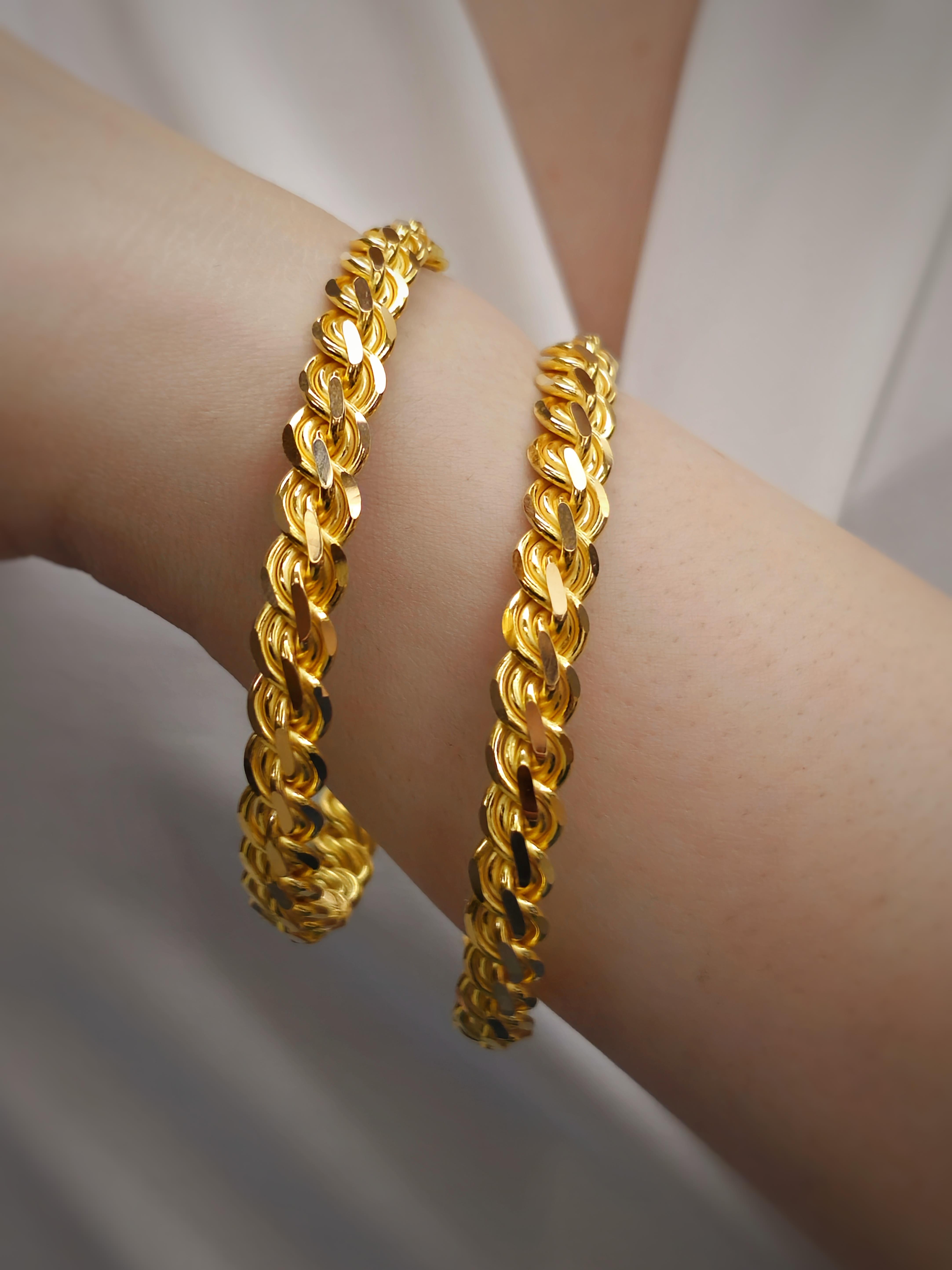 40.00 GR ALTI TELLİ EL ÖRGÜSÜ ALTIN BİLEZİK
