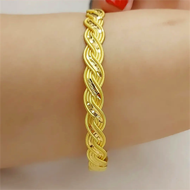 25.00 GR EL İŞİ ÖRGÜSÜ ALTIN BİLEZİK