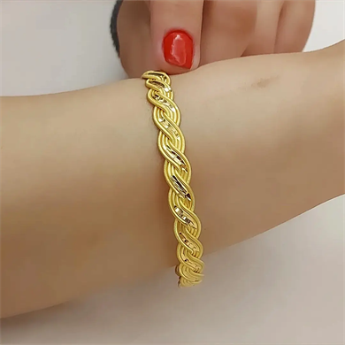 25.00 GR EL İŞİ ÖRGÜSÜ ALTIN BİLEZİK
