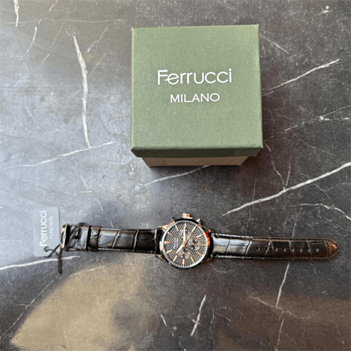 Ferrucci FER.03249FK.05 Deri Kordon Erkek Kol Saati